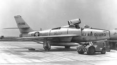 141st Tactical Fighter Squadron General Motors F-84F Thunderstreak aircraft on display at Holloman AFB