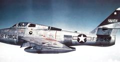 407th SFW F-84F Thunderstreak aircraft 52-7043 at Great Falls AFB Montana 1955
