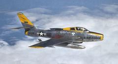 92d Tactical Fighter Squadron Republic F-84F-45-RE Thunderstreak aircraft 52-7114 on display
