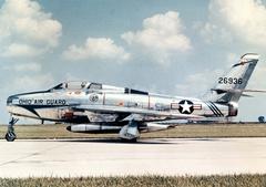 Republic F-84F Thunderstreak fighter jet of Ohio Air National Guard