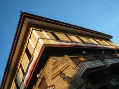 Intramuros landmarks including Ironcon Builders and Development Corporation, Barbara's Heritage Restaurant, Casa Manila Plaza San Luis Complex, and interior of the Immaculate Conception Parish Church San Agustin in Manila