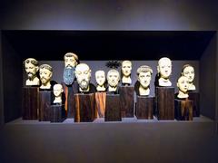 Heads of ivory saints from 17th and 18th century displayed at Ayala Museum