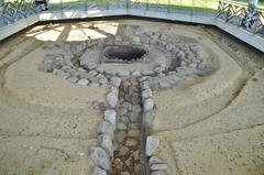 Well site at the ruins of Heijo Palace's Sake Brewery in Japan