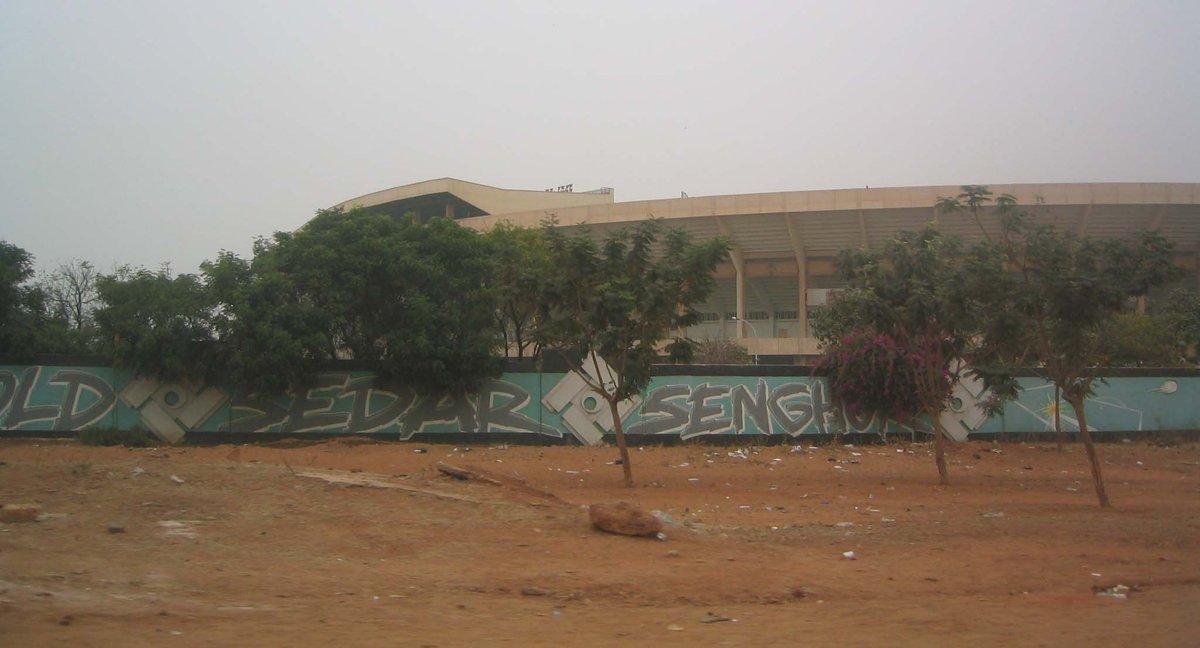 Stade Léopold Sédar Senghor stadium along highway in Dakar Senegal
