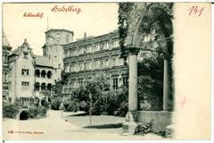 Historic view of Heidelberg Schloßhof courtyard in 1898