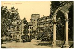 Historic view of Heidelberg Schloßhof in 1903
