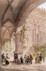 Arkade Gläserner Saalbau Heidelberger Schloss painting by Baptiste Bayot 1844