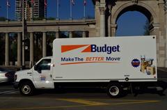 A Budget Truck parked on a street in Toronto