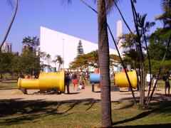 Playground with colorful equipment in Parque do Ibirapuera, Sao Paulo, Brazil