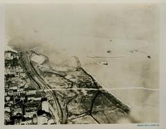 Aerial view of Chicago showing Sheridan and Irving in 1927 with buildings and streets layout