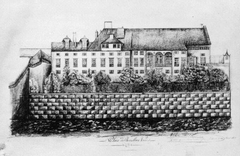 Palace of the Green Windows in Lisbon seen from the Tagus River in 1861