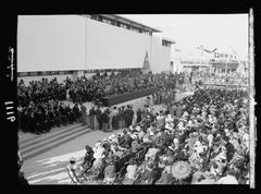 Opening ceremony of the Fair in the stadium in Tel Aviv during the 1936 Palestine disturbances