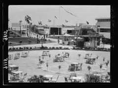 Empty chairs at the Palestine Fair grounds during 1936 disturbances in Tel Aviv