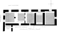 Ground-plan of rooms in Vatican Palace converted into library by Sixtus IV