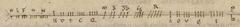 Ogham inscription on a medieval manuscript page from Vatican Library Codex Reg. Lat. 1308 folio 62 verso