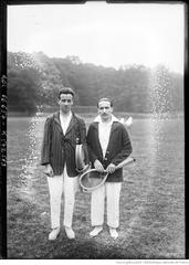 French tennis players Pierre Alabarran and Alain Gerbault at the 1921 World Tennis Championship