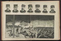 Police charging rioters in Haymarket Square Chicago May 4th 1886