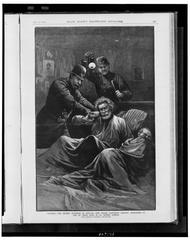 Police capturing leading anarchists at their den No. 616 Centre Avenue Chicago