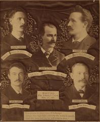 Haymarket Martyrs 1887 artwork featuring portraits and quotes of Adolph Fischer, August Spies, Albert Parsons, Louis Lingg, and George Engel commemorating liberty and anarchism