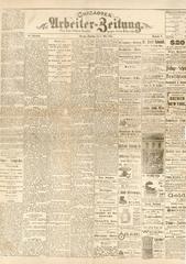 Masthead of the May 4, 1886 Arbeiter Zeitung newspaper related to Haymarket affair