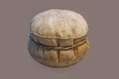 Inuit ball made of caribou sinew, caribou skin, and ringed seal skin from Kangirsuk
