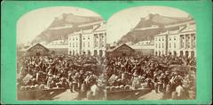 Historic Champlain Market in Quebec City with bustling activity