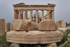 Ruins of the Temple of Rome and Augustus on the Acropolis in Athens