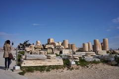 Sideview of the Temple of Rome and Augustus on the Acropolis of Athens