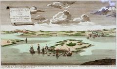 Attack and landing of English troops on Île d'Aix in 1757 during the Seven Years' War