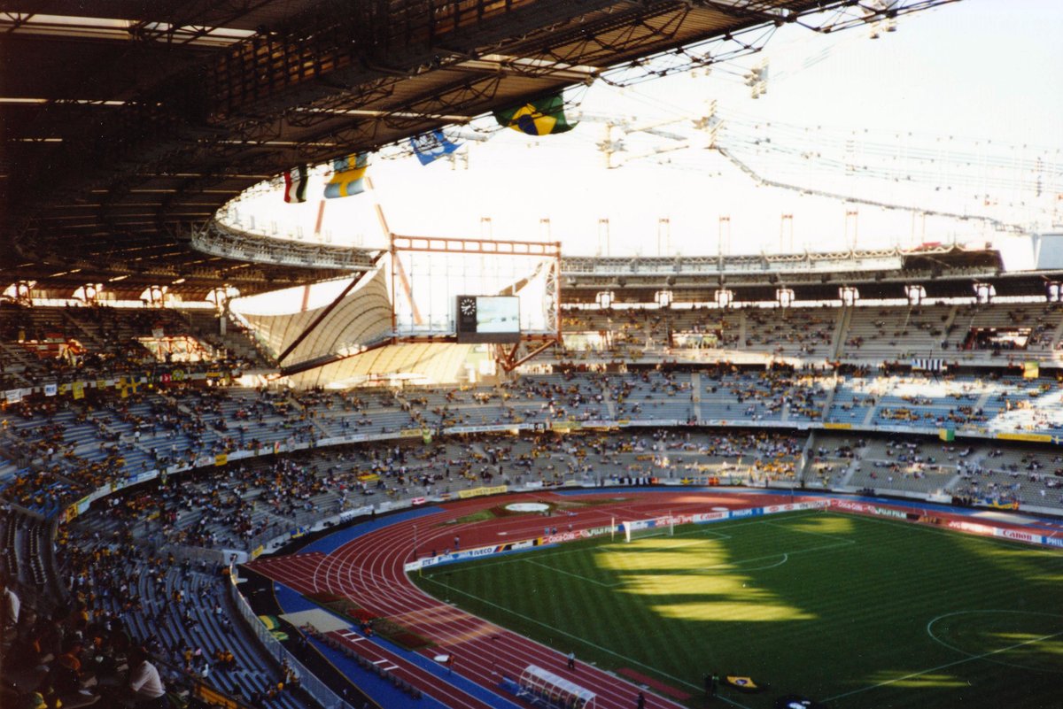 Internal view of Stadio delle Alpi in Turin during Brazil vs Sweden match 1990 World Cup