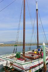 Alma scow schooner built 1891 docked at Hyde Street Pier San Francisco
