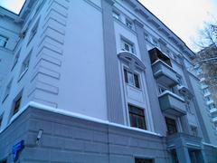 Street view of Koptevo, Cherepanov Passage, Moscow with residential buildings and parked cars