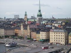 Scenic view of Gamla Stan from Katarinahissen in Stockholm
