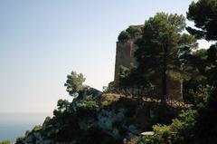 Ancient lighthouse at Villa Jovis in Capri