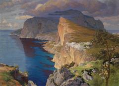 Idealized view of Villa Jovis on Capri island