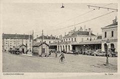 Cyclist near Clermont-Ferrand train station
