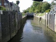 Entering Bray Lock on the Thames River from the eastern end