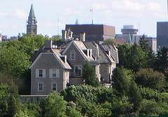 Rear view of 24 Sussex Drive, official residence of the Canadian Prime Minister