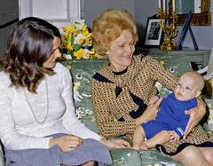 Margaret Sinclair, Pat Nixon, and Justin Trudeau in Ottawa in 1972