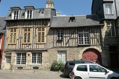 Historic houses at 8-10 Psalette street in Rennes, Ille-et-Vilaine, France