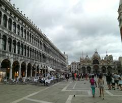 Exterior view of St. Mark's Basilica in Venice, Italy