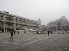 Saint Mark's Square in Venice with crowded tourists and historical buildings