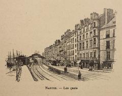 Historic illustration of Nantes city from Fernand Bertaux's Les Grandes Villes de France