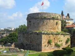 View of Hıdırlık Tower in Antalya, Turkey