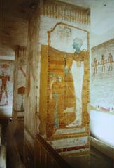 Tomb of Seti II interior with hieroglyphic wall paintings