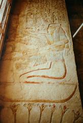 Tomb of Seti II KV15 interior wall with ancient Egyptian hieroglyphics and artwork