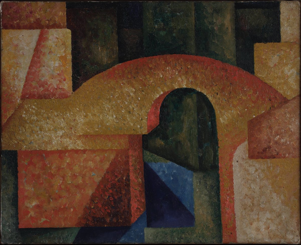 Abstract bridge painting by Amadeo de Souza Cardoso