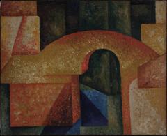 Abstract bridge painting by Amadeo de Souza Cardoso