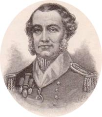 Engraving portrait of Governor Charles Augustus Fitzroy circa 1850
