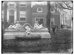 Historic fountain at Frankendael, former city nursery at Middenweg 72, Amsterdam, circa 1890
